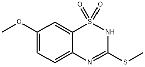 7-甲氧基-3-(甲硫基)-2H-苯并[E][1,2,4]噻二嗪1,1-二氧化物 结构式