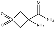 3-amino-1,1-dioxo-thietane-3-carboxamide 结构式