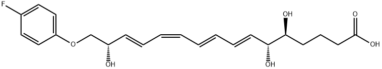 (5S,6R,7E,9E,11Z,13E,15S)-16-(4-Fluorophenoxy)-5,6,15-trihydroxy-7,9,11,13-hexadecatetraenoic Acid 结构式