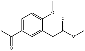 2-(5-乙酰基-2-甲氧基苯基)乙酸 结构式
