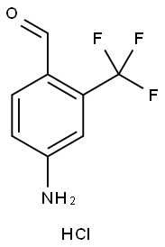 4-氨基-2-(三氟甲基)苯甲醛盐酸盐 结构式