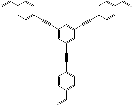 4,4',4''-[苯-1,3,5-三基三(乙炔-2,1-二基)]三苯甲醛 结构式