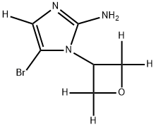 5-bromo-1-(oxetan-3-yl-2,2,4,4-d4)-1H-imidazol-4-d-2-amine 结构式