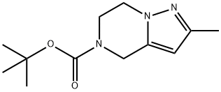 2-甲基-6,7-二氢吡唑并[1,5-A]吡嗪-5(4H)-羧酸叔丁酯 结构式