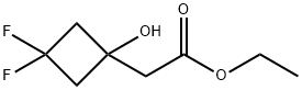 Cyclobutaneacetic acid, 3,3-difluoro-1-hydroxy-, ethyl ester 结构式