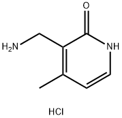 3-(氨基甲基)-4-甲基吡啶-2(1H)-酮盐酸盐 结构式