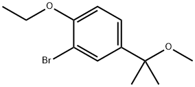 2-bromo-1-ethoxy-4-(1-methoxy-1-methyl-ethyl)benzene 结构式