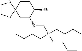 (7R,8R)-7-[(三丁基甲锡烷基)甲氧基]-1,4-二氧杂螺[4.5]癸烷-8-胺 结构式