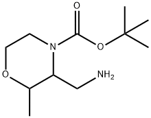 4-Boc-3-(aminomethyl)-2-methylmorpholine 结构式