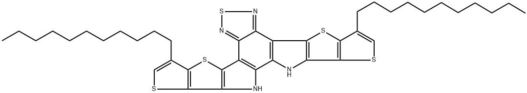 3,9-双十一烷基-12,13-二氢-[1,2,5]]噻二唑并[3,4-e]噻吩并[2'',3'':4',Chemicalbook5']噻吩并[2',3':4,5]吡咯并[3,2-g]噻吩并[2',3':4,5]噻吩并[3,2-b]吲哚 结构式