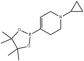 1-环丙基-4-(4,4,5,5-四甲基-1,3,2-二氧硼杂环戊烷-2-基)-1,2,3,6-四氢吡啶 结构式