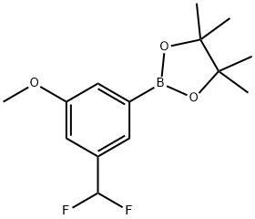 1,3,2-Dioxaborolane, 2-[3-(difluoromethyl)-5-methoxyphenyl]-4,4,5,5-tetramethyl- 结构式