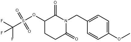 METHANESULFONIC ACID, 1,1,1-TRIFLUORO-, 1-[(4-METHOXYPHENYL)METHYL]-2,6-DIOXO-3-PIPERIDINYL ESTER 结构式