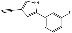 5-(3-FLUOROPHENYL)-1H-PYRROLE-3-CARBONITRILE 结构式
