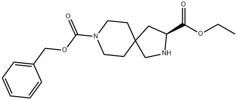 8-苄基3-乙基(S)-2,8-二氮杂螺[4.5]癸烷3,8-二羧酸酯 结构式