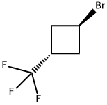 Cyclobutane, 1-bromo-3-(trifluoromethyl)-, trans- 结构式