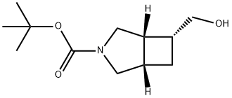 (1S,5S,6R)-6-(羟甲基)-3-氮杂双环[3.2.0]庚烷-3-羧酸叔丁酯 结构式