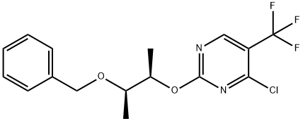 2-[(1R,2R)-2-benzyloxy-1-methyl-propoxy]-4-chloro-5-(trifluoromethyl)pyrimidine 结构式