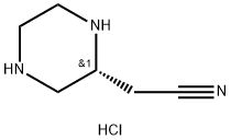 2-[(2R)-哌嗪-2-基]乙腈盐酸盐 结构式