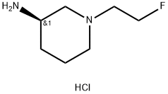 3-Piperidinamine, 1-(2-fluoroethyl)-, hydrochloride (1:2), (3R)- 结构式