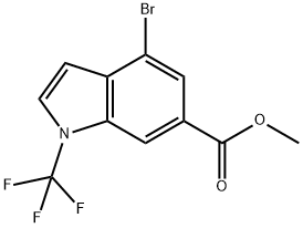 methyl 4-bromo-1-(trifluoromethyl)indole-6-carboxylate 结构式