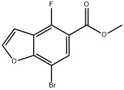methyl 7-bromo-4-fluoro-benzofuran-5-carboxylate 结构式