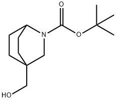 4-(羟甲基)-2-氮杂双环[2.2.2]辛烷-2-羧酸叔丁酯 结构式