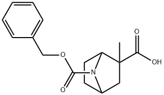 7-benzyloxycarbonyl-2-methyl-7-azabicyclo[2.2.1]heptane-2-carboxylic acid 结构式