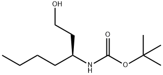 Carbamic acid, N-[(1S)-1-(2-hydroxyethyl)pentyl]-, 1,1-dimethylethyl ester 结构式