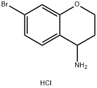 7-溴苯并二氢吡喃-4-胺盐酸盐 结构式