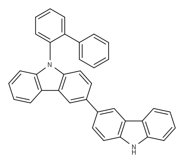 9-[1,1′-联苯]-2-基-3,3′-联-9H-咔唑 结构式