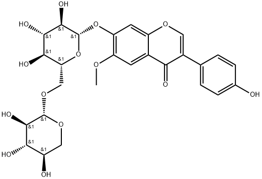 6”-O-木糖黄豆黄苷 结构式