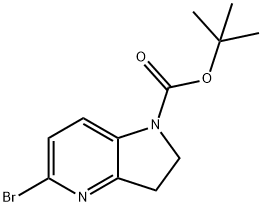 5-溴-2,3-二氢-1H-吡咯并[3,2-B]吡啶-1-羧酸叔丁酯 结构式