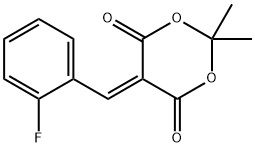 5-(2-氟亚甲苄基)-2,2-二甲基-1,3-二氧六环-4,6-二酮 结构式