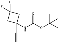tert-butyl N-(1-ethynyl-3,3-difluoro-cyclobutyl)carbamate 结构式