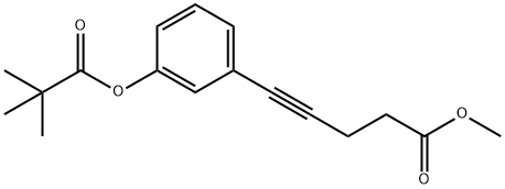 5-(3-(新戊酰氧基)苯基)戊-4-炔酸甲酯 结构式