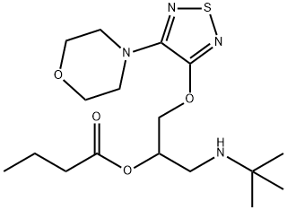 (RS)-Butyryltimolol 结构式