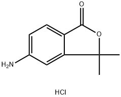 5-氨基-3,3-二甲基异苯并呋喃-1(3H)-酮盐酸盐 结构式