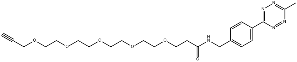 Methyltetrazine-amido-PEG5-alkyne 结构式