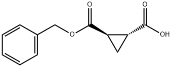 (1R,2R)-2-苄氧羰基-环丙烷-羧酸 结构式