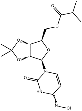 ((3AR,4R,6R,6AR)-6-(4-(羟氨)-2-恶嘧啶-1(2H)-甲基)-2,2-二甲基四氢呋喃[3,4-D][1,3]二氧醇-4-基)异丁酸甲酯 结构式