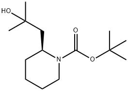 1-Piperidinecarboxylic acid, 2-(2-hydroxy-2-methylpropyl)-, 1,1-dimethylethyl es… 结构式