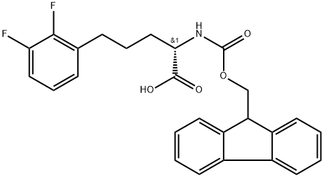 FMOC-2-氨基-5-苯基(2,3-二氟)-L-戊酸 结构式