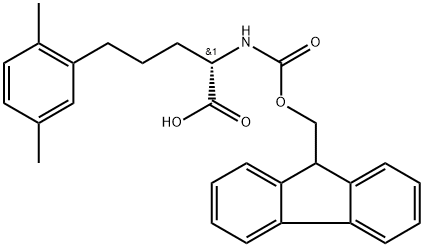 FMOC-2-氨基-5-苯基(2,5-二甲基)-L-戊酸 结构式