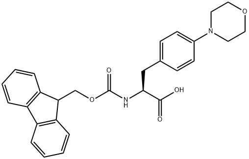 FMOC-4-(4-MORPHOLINYL)-L-苯丙氨酸 结构式