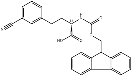 Fmoc-L-3-Cyanohomophenylalanine 结构式