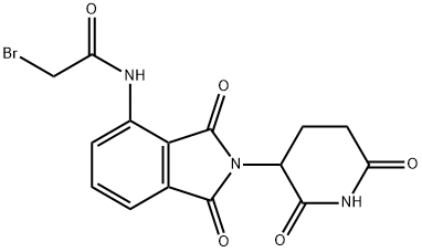 2-溴-N-(2-(2,6-二氧代哌啶-3-基)-1,3-二氧代异吲哚啉-4-基)乙酰胺 结构式