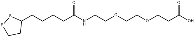 Lipoamido-PEG2-CH2CH2COOH 结构式
