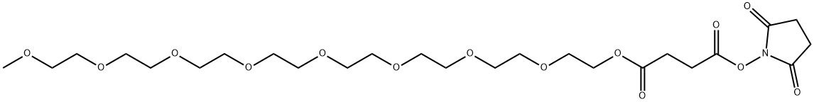3-(甲氧基-八聚乙二醇-乙氧羰基)丙酸-活性酯 结构式
