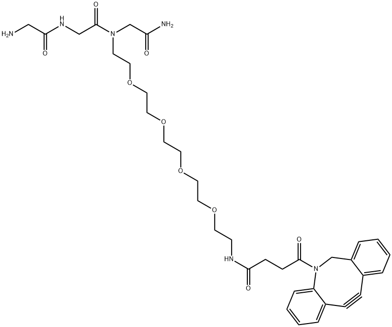 GLY-GLY-GLY-四聚乙二醇-二苯并环辛炔 结构式